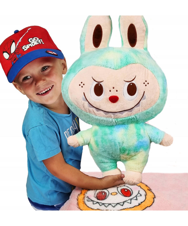 XXL Pliušinis žaislas tipo LABUBU, Didelis 50 cm + Antklodė 160 cm