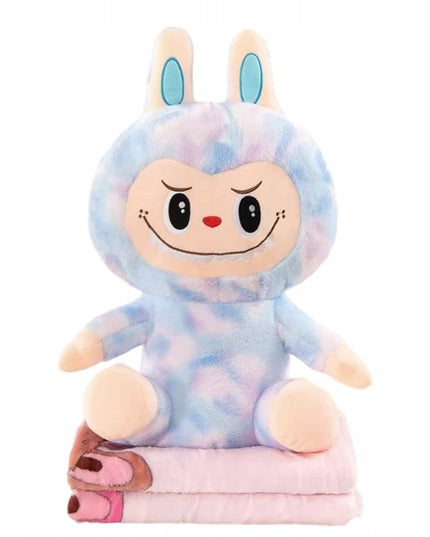 XXL pliušinis žaislas tipo LABUBU, Didelis 50cm Monstrai + Antklodė 160 cm