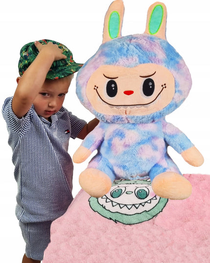 Pliušinio žaislo tipas LABUBU Didelis 50cm Minkštas glostomas žaislas + Kilimas 160cm