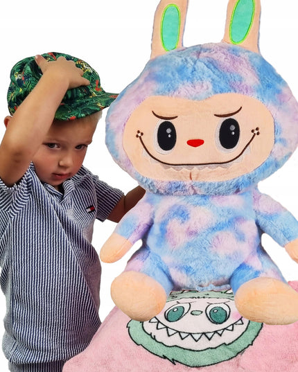 Pliušinio žaislo tipas LABUBU Didelis 50cm Minkštas glostomas žaislas + Kilimas 160cm