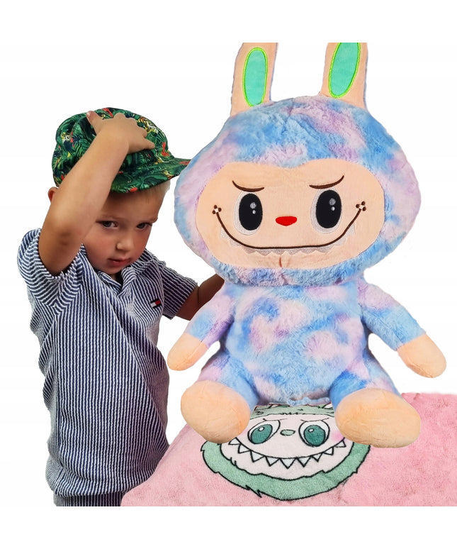 Pliušinio žaislo tipas LABUBU Didelis 50cm Minkštas glostomas žaislas + Kilimas 160cm
