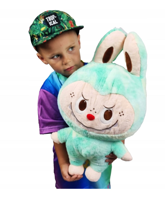 Pliušinis žaislas tipo LABUBU, didelis 50cm minkštas pliušinis žaislas XXL + antklodė 160cm