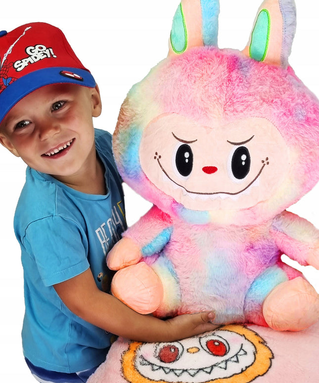 Pliušinis žaislas LABUBU, Dydis 50cm, Minkštas glamonėjas XXL + Antklodė 160cm