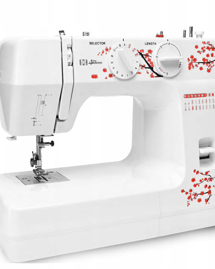 Namų siuvimo mašina su reguliuojamu greičiu, 48 dygsniai, galinga + priedai