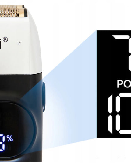 Kemei KM-2026 elektrinė folinė barzdaskutė plaukams ir barzdai su LCD ekranu