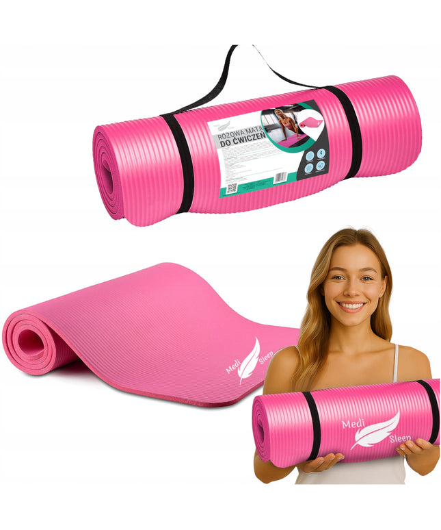 Storas mankštos, jogos, fitneso kilimėlis, putplasčio kilimėlis sporto salei