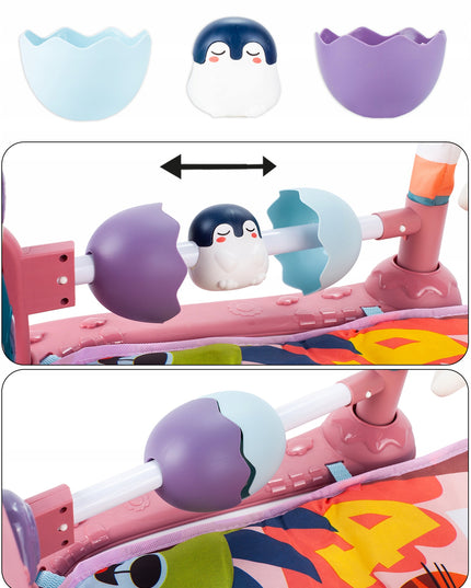 Interaktyvus edukacinis kilimėlis su pianinu, barškučiais ir kramtyklėmis kūdikiams