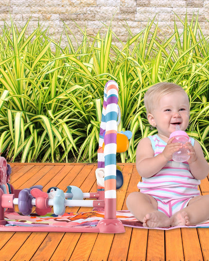 Interaktyvus edukacinis kilimėlis su pianinu, barškučiais ir kramtyklėmis kūdikiams