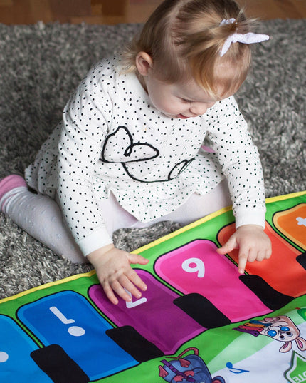 Interaktyvus muzikinės šokių kilimėlis vaikams, 130 cm, su fortepijono funkcija ir įrašymu