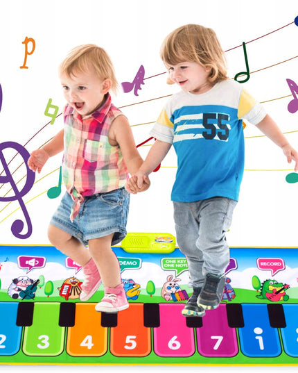 Interaktyvus muzikinės šokių kilimėlis vaikams, 130 cm, su fortepijono funkcija ir įrašymu