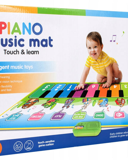 Interaktyvus muzikinės šokių kilimėlis vaikams, 130 cm, su fortepijono funkcija ir įrašymu