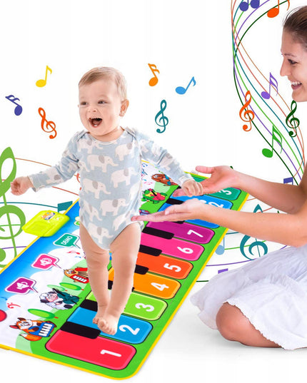 Interaktyvus muzikinės šokių kilimėlis vaikams, 130 cm, su fortepijono funkcija ir įrašymu