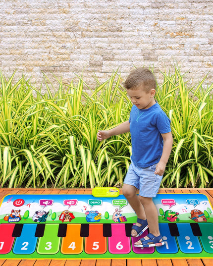 Interaktyvus muzikinės šokių kilimėlis vaikams, 130 cm, su fortepijono funkcija ir įrašymu