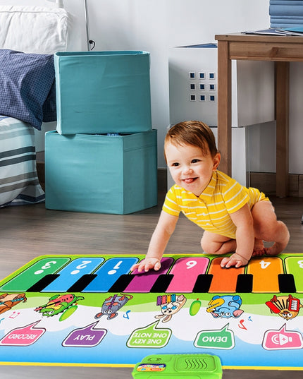 Interaktyvus muzikinės šokių kilimėlis vaikams, 130 cm, su fortepijono funkcija ir įrašymu