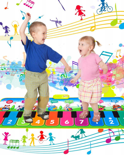 Interaktyvus muzikinės šokių kilimėlis vaikams, 130 cm, su fortepijono funkcija ir įrašymu