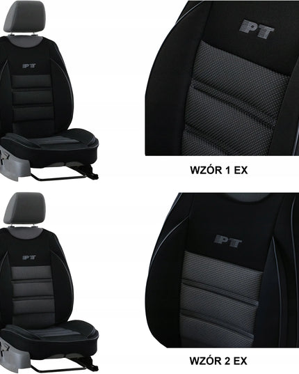 Profiliuotas automobilio sėdynės uždangalas Pok-Ter PRO ERGONOMIC PT-202, juodas