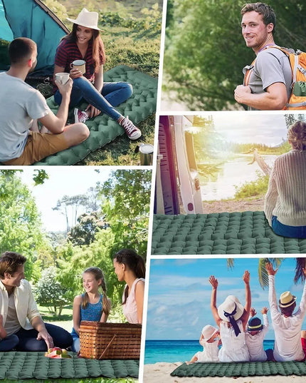 Savaime prisipučiantis kempingo čiužinys 200 x 70 x 10 cm su pagalve