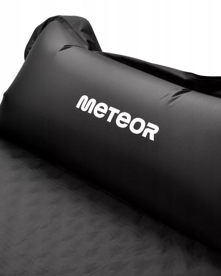Meteor savaime prisipučiantis kilimėlis su pagalve 188x66x3,8 cm, juodas