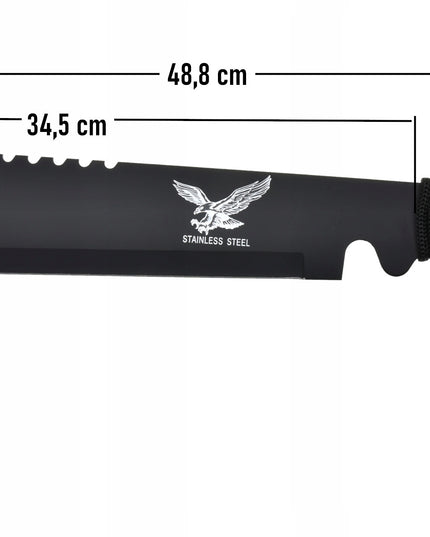 MEGA Peilis Mačetė Kardas Dėklas JUODA