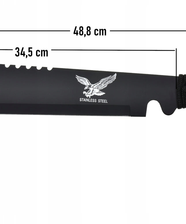 MEGA Peilis Mačetė Kardas Dėklas JUODA