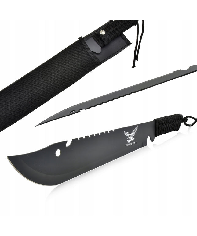 MEGA Peilis Mačetė Kardas Dėklas JUODA