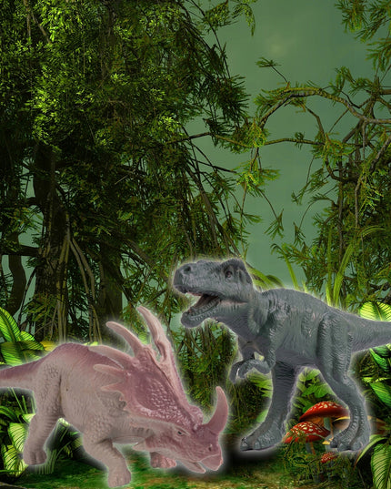 MEGA AUTOMOBILIŲ TAKAS DINO TRAukinys AUTOMOBILIS 230 ELEMENTŲ DINOZAURŲ PARKAS