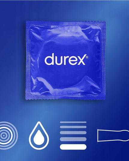 Didelis rinkinys DUREX Prezervatyvai Surprise ME Orgasmic INTENSE gelis vibratorius