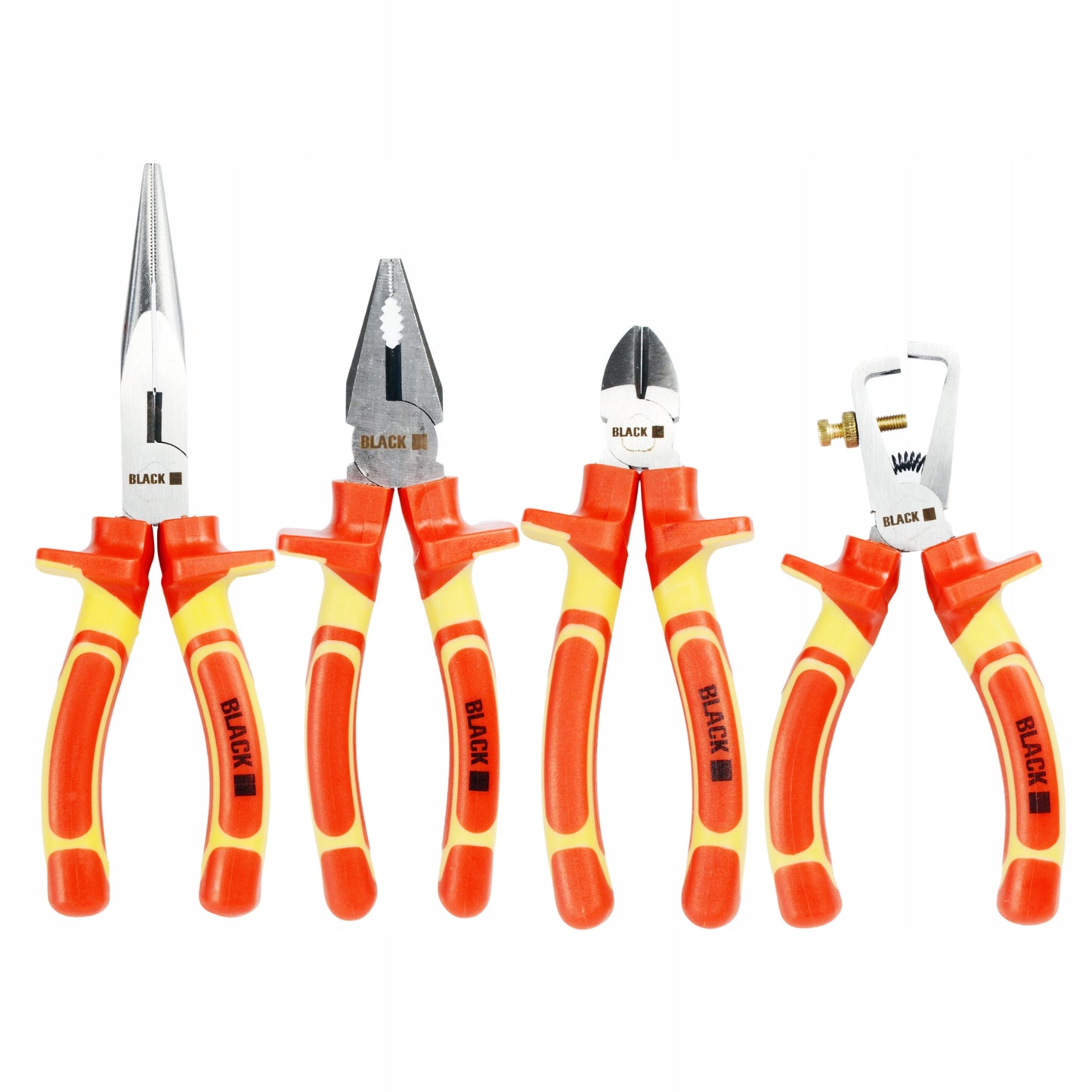 Didelis įrankių ir atsuktuvų rinkinys elektrikui, 1000V izoliuoti, 11 vnt. BLACK