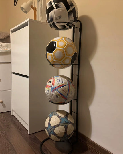 Metalinis pakabinamas laikiklis stovas kamuoliams, kamuoliui, kepurei, kepurėms, gėlytės vazonui, keturi