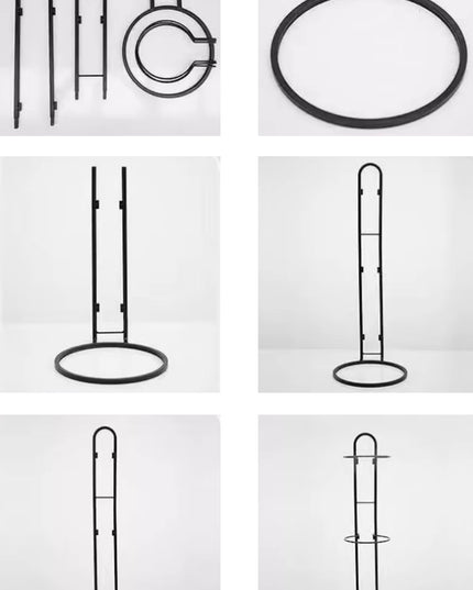 Metalinis pakabinamas laikiklis stovas kamuoliams, kamuoliui, kepurei, kepurėms, gėlytės vazonui, keturi