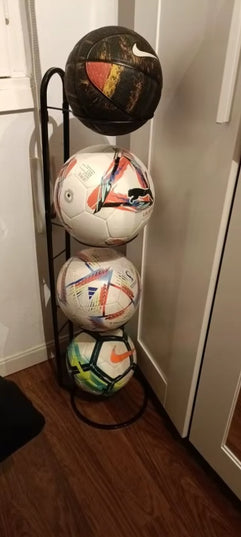 Metalinis pakabinamas laikiklis stovas kamuoliams, kamuoliui, kepurei, kepurėms, gėlytės vazonui, keturi