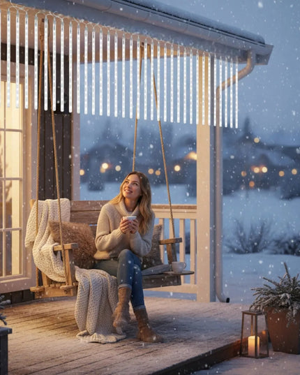Krintantys meteorai, varvekliai 288 LED IP44, išorinis kalėdinis apšvietimas