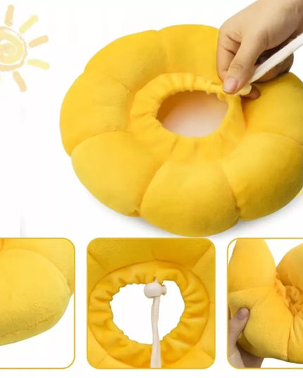 Minkštas pliušinis pooperacinis apykaklė katei ir šuniui, S (2-4 kg)