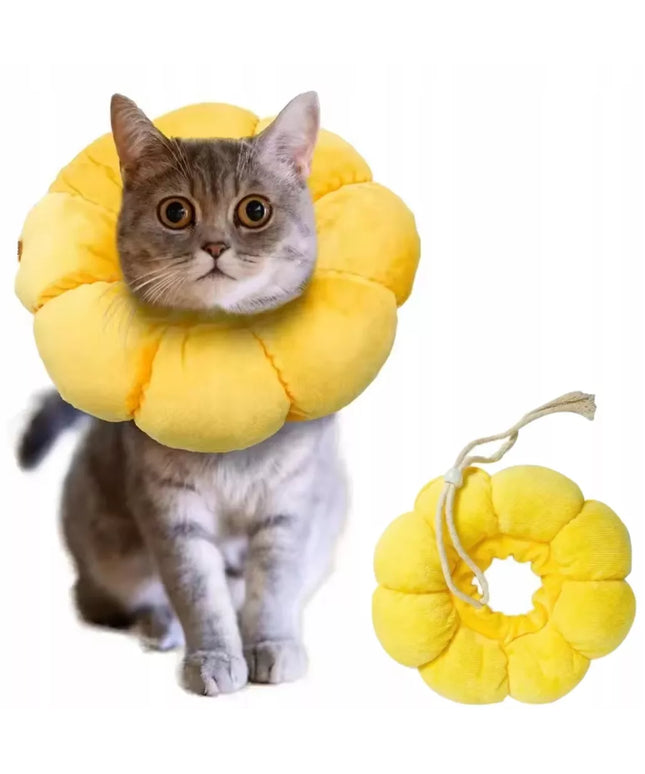 Minkštas pliušinis pooperacinis apykaklė katei ir šuniui, S (2-4 kg)