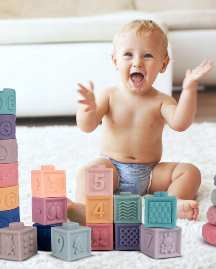 MINKŠTI KŪRYBIŠKI SENSORINIAI KŪBELIAI SKAIČIUKAI 27 VIENETAI KŪDIKIAMS KRAMTUKAI