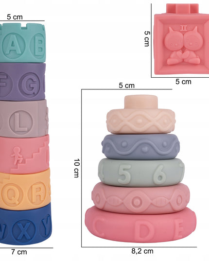 MINKŠTI KŪRYBIŠKI SENSORINIAI KŪBELIAI SKAIČIUKAI 27 VIENETAI KŪDIKIAMS KRAMTUKAI