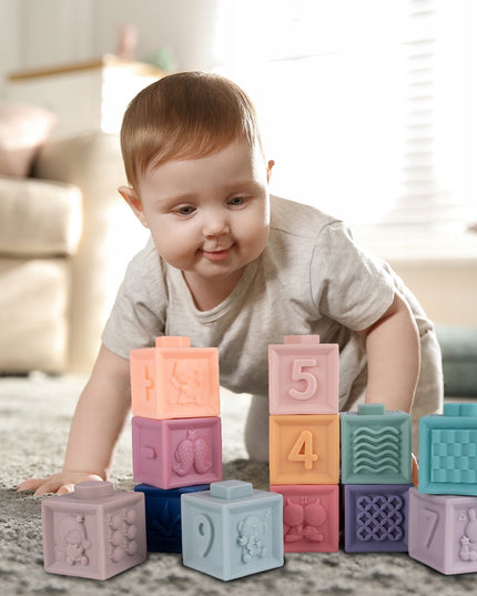 MINKŠTI KŪRYBIŠKI SENSORINIAI KŪBELIAI SKAIČIUKAI 27 VIENETAI KŪDIKIAMS KRAMTUKAI