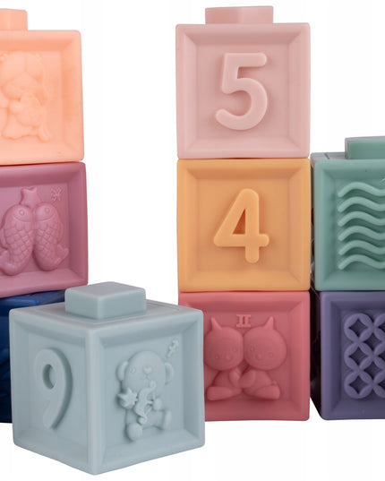 MINKŠTI KŪRYBIŠKI SENSORINIAI KŪBELIAI SKAIČIUKAI 27 VIENETAI KŪDIKIAMS KRAMTUKAI