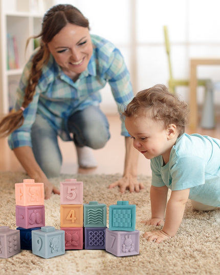 MINKŠTI KŪRYBIŠKI SENSORINIAI KŪBELIAI SKAIČIUKAI 27 VIENETAI KŪDIKIAMS KRAMTUKAI