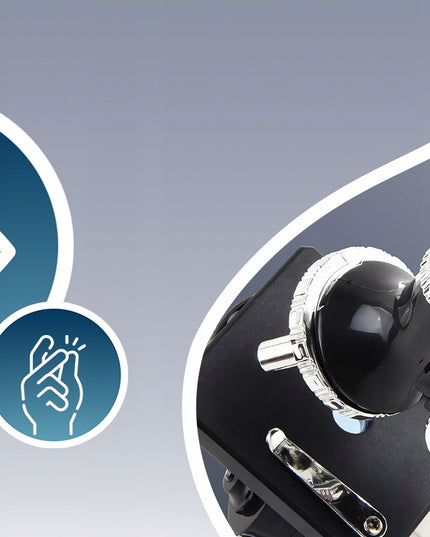 OPTINIS MIKROSKOPAS ZOOM 1200X LABORATORINIS RINKINYS 3 OBJEKTYVAIS + AKSESUARAI