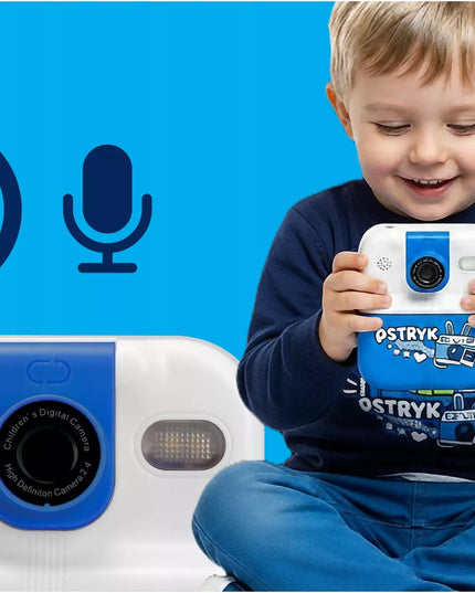 MINI TERMO spausdintuvas "Pstryk" momentinis fotoaparatas vaikams, su 12 ritinėlių