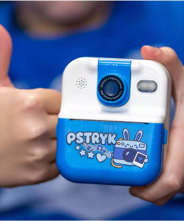 MINI TERMO spausdintuvas "Pstryk" momentinis fotoaparatas vaikams, su 12 ritinėlių