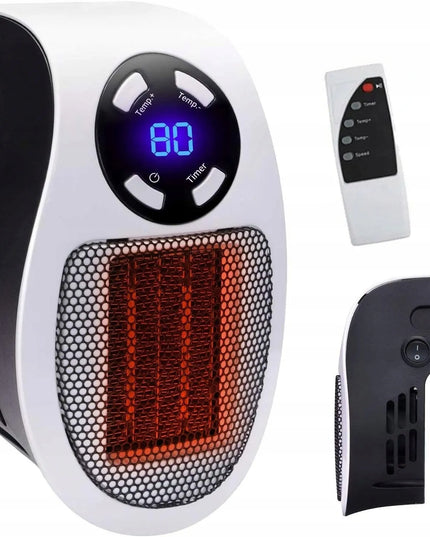 Mini elektrinis sieninis šildytuvas 500W su pulteliu