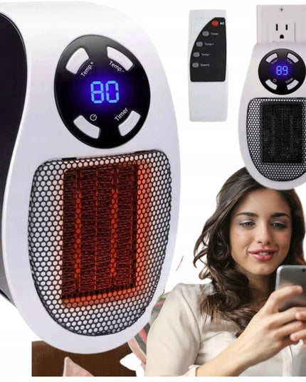 Mini elektrinis sieninis šildytuvas 500W su pulteliu