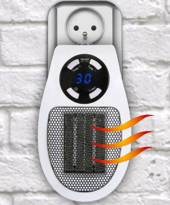 Mini elektrinis sieninis šildytuvas 500W su pulteliu