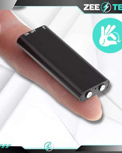 MINI ŠNIPO PASIKLAUSYMO ĮRENGINYS, MAŽAS DIKTAPONAS 16 GB, BALSO APTIKIMAS, 2 REŽIMAI