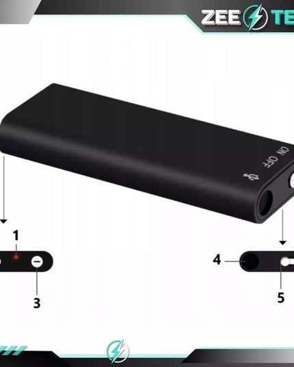 MINI ŠNIPO PASIKLAUSYMO ĮRENGINYS, MAŽAS DIKTAPONAS 16 GB, BALSO APTIKIMAS, 2 REŽIMAI