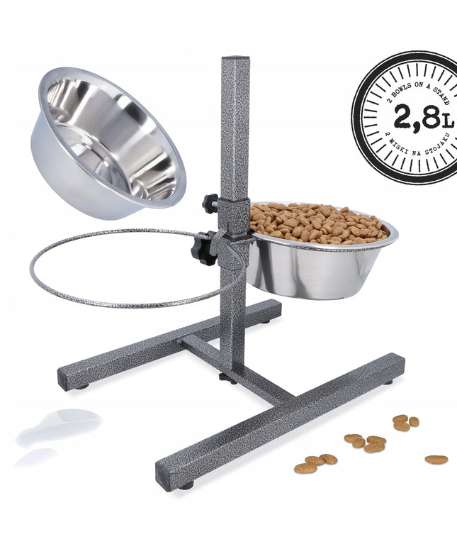 Barry King metaliniai dubenys ant reguliuojamo stovo 2x2,8 l