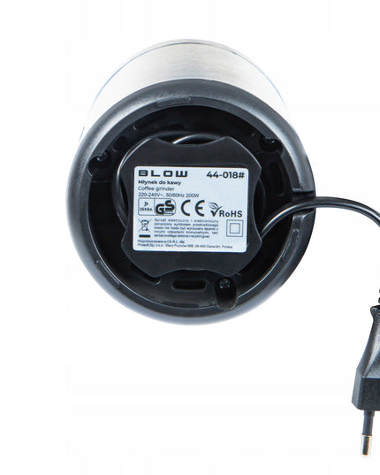 Elektrinis plieninis malūnėlis kavai, pipirams, riešutams, 200W, 50g