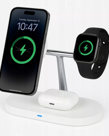 GALINGAS 3-viename BELAIDIS INDUKCINIS ĮKROVIKLIS APPLE MAGSAFE 15W USB-C